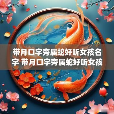带月口字旁属蛇好听女孩名字 带月口字旁属蛇好听女孩名字叫什么