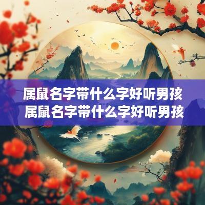 属鼠名字带什么字好听男孩 属鼠名字带什么字好听男孩子