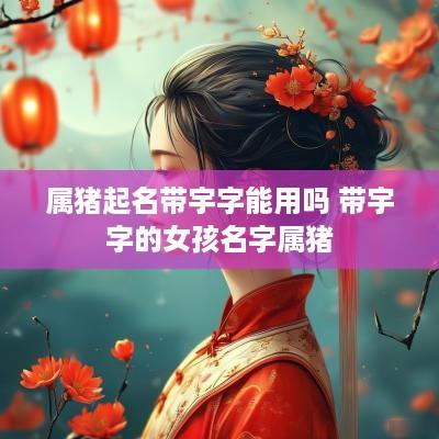 属猪起名带宇字能用吗 带宇字的女孩名字属猪