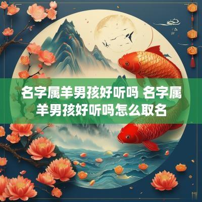 名字属羊男孩好听吗 名字属羊男孩好听吗怎么取名
