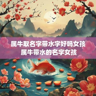 属牛取名字带水字好吗女孩 属牛带水的名字女孩