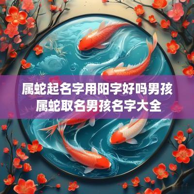 属蛇起名字用阳字好吗男孩 属蛇取名男孩名字大全