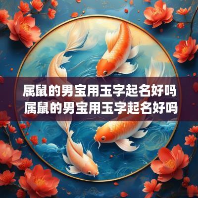属鼠的男宝用玉字起名好吗 属鼠的男宝用玉字起名好吗