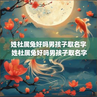 姓杜属兔好吗男孩子取名字 姓杜属兔好吗男孩子取名字怎么取 姓杜属兔好吗男孩子取名字 姓杜属兔好吗男孩子取名字怎么取