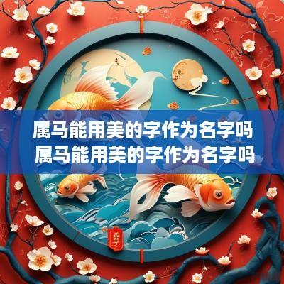 属马能用美的字作为名字吗 属马能用美的字作为名字吗女孩