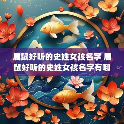 属鼠好听的史姓女孩名字 属鼠好听的史姓女孩名字有哪些