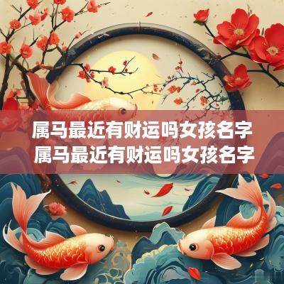属马最近有财运吗女孩名字 属马最近有财运吗女孩名字叫什么