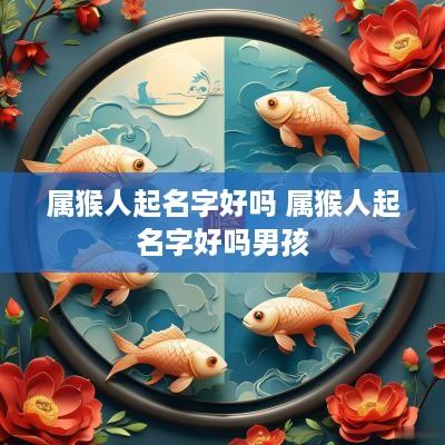 属猴人起名字好吗 属猴人起名字好吗男孩