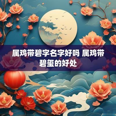 属鸡带碧字名字好吗 属鸡带碧玺的好处