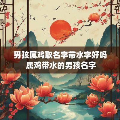 男孩属鸡取名字带水字好吗 属鸡带水的男孩名字