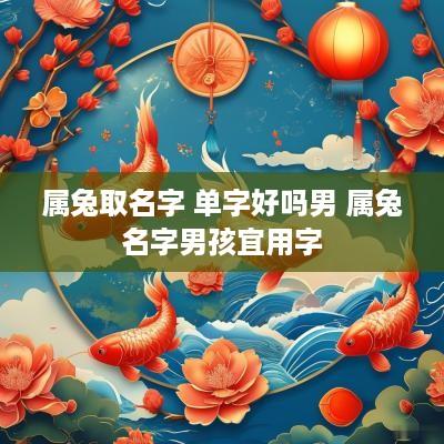 属兔取名字 单字好吗男 属兔名字男孩宜用字