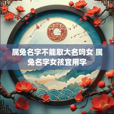 属兔名字不能取大名吗女 属兔名字女孩宜用字