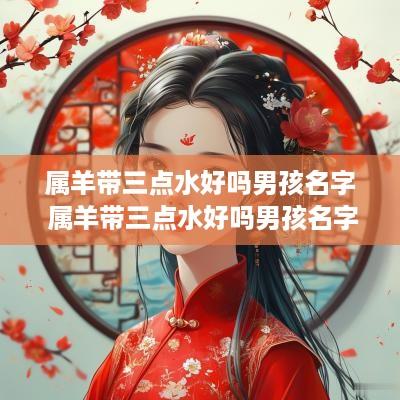 属羊带三点水好吗男孩名字 属羊带三点水好吗男孩名字怎么取