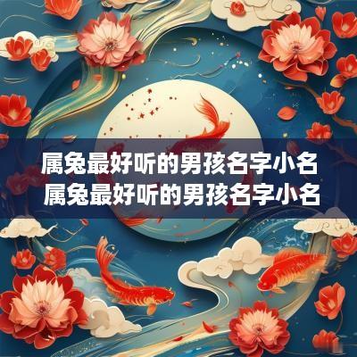 属兔最好听的男孩名字小名 属兔最好听的男孩名字小名是什么
