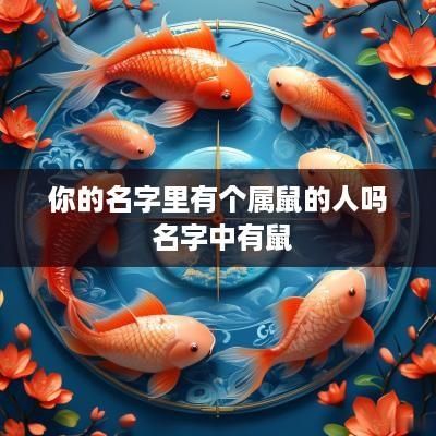 你的名字里有个属鼠的人吗 名字中有鼠