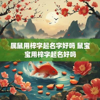 属鼠用梓字起名字好吗 鼠宝宝用梓字起名好吗