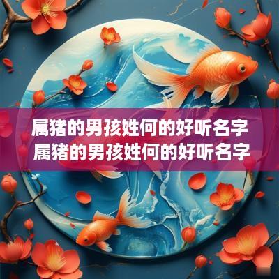 属猪的男孩姓何的好听名字 属猪的男孩姓何的好听名字有哪些