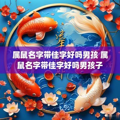 属鼠名字带佳字好吗男孩 属鼠名字带佳字好吗男孩子