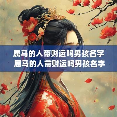 属马的人带财运吗男孩名字 属马的人带财运吗男孩名字怎么取