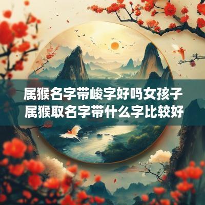 属猴名字带峻字好吗女孩子 属猴取名字带什么字比较好