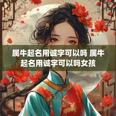 属牛起名用诚字可以吗 属牛起名用诚字可以吗女孩