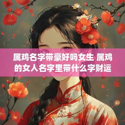 属鸡名字带豪好吗女生 属鸡的女人名字里带什么字财运旺盛