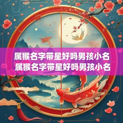 属猴名字带星好吗男孩小名 属猴名字带星好吗男孩小名怎么取