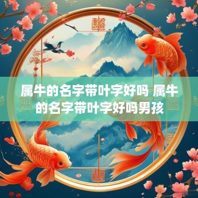 属牛的名字带叶字好吗 属牛的名字带叶字好吗男孩