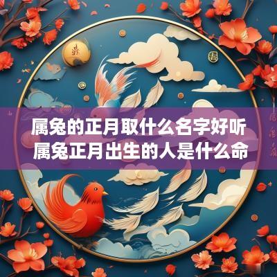 属兔的正月取什么名字好听 属兔正月出生的人是什么命