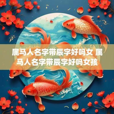 属马人名字带辰字好吗女 属马人名字带辰字好吗女孩