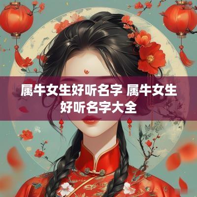 属牛女生好听名字 属牛女生好听名字大全