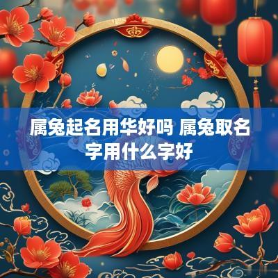 属兔起名用华好吗 属兔取名字用什么字好