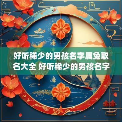 好听稀少的男孩名字属兔取名大全 好听稀少的男孩名字属兔取名大全四个字 好听稀少的男孩名字属兔取名大全 好听稀少的男孩名字属兔取名大全四个字