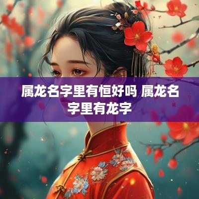 属龙名字里有恒好吗 属龙名字里有龙字