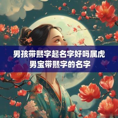 男孩带熙字起名字好吗属虎 男宝带熙字的名字