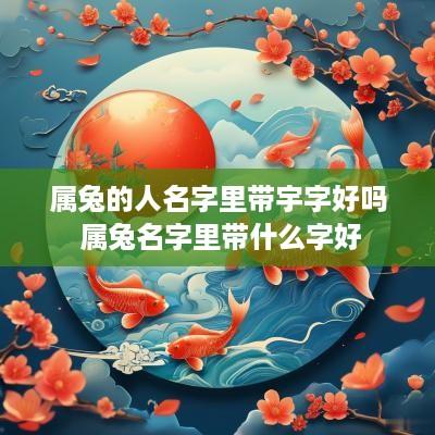 属兔的人名字里带宇字好吗 属兔名字里带什么字好