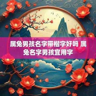 属兔男孩名字带楷字好吗 属兔名字男孩宜用字