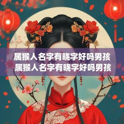 属猴人名字有晓字好吗男孩 属猴人名字有晓字好吗男孩子