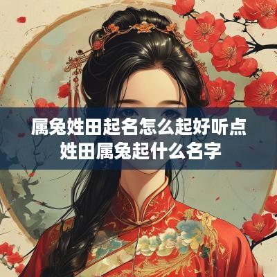 属兔姓田起名怎么起好听点 姓田属兔起什么名字