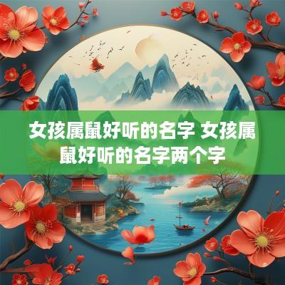 女孩属鼠好听的名字 女孩属鼠好听的名字两个字