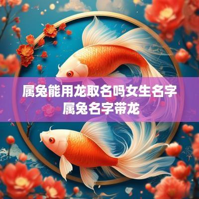 属兔能用龙取名吗女生名字 属兔名字带龙