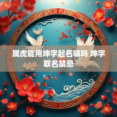 属虎能用坤字起名嘛吗 坤字取名禁忌
