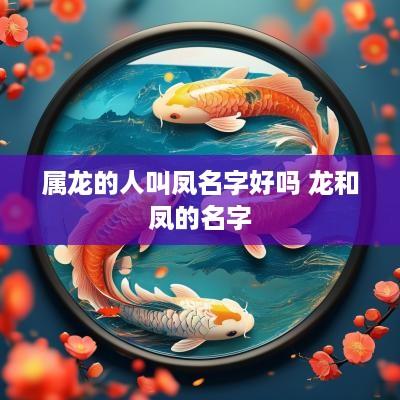 属龙的人叫凤名字好吗 龙和凤的名字