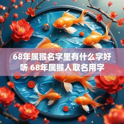 68年属猴名字里有什么字好听 68年属猴人取名用字