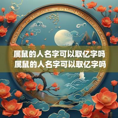 属鼠的人名字可以取亿字吗 属鼠的人名字可以取亿字吗好吗