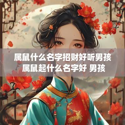 属鼠什么名字招财好听男孩 属鼠起什么名字好 男孩