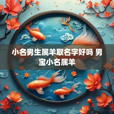小名男生属羊取名字好吗 男宝小名属羊