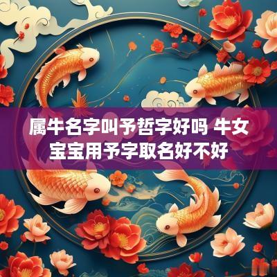 属牛名字叫予哲字好吗 牛女宝宝用予字取名好不好