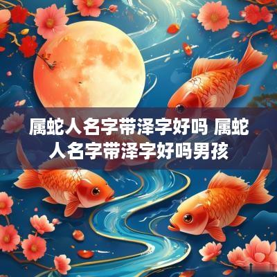 属蛇人名字带泽字好吗 属蛇人名字带泽字好吗男孩