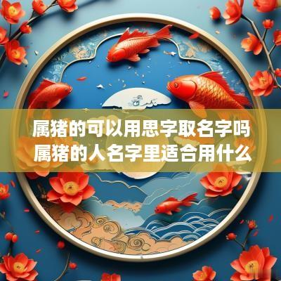 属猪的可以用思字取名字吗 属猪的人名字里适合用什么字